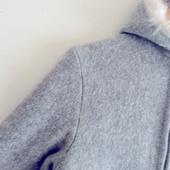 Vintage Grey Inuvik Hooded Zip Up Wool Coat Size 14 - Picture 8 of 14